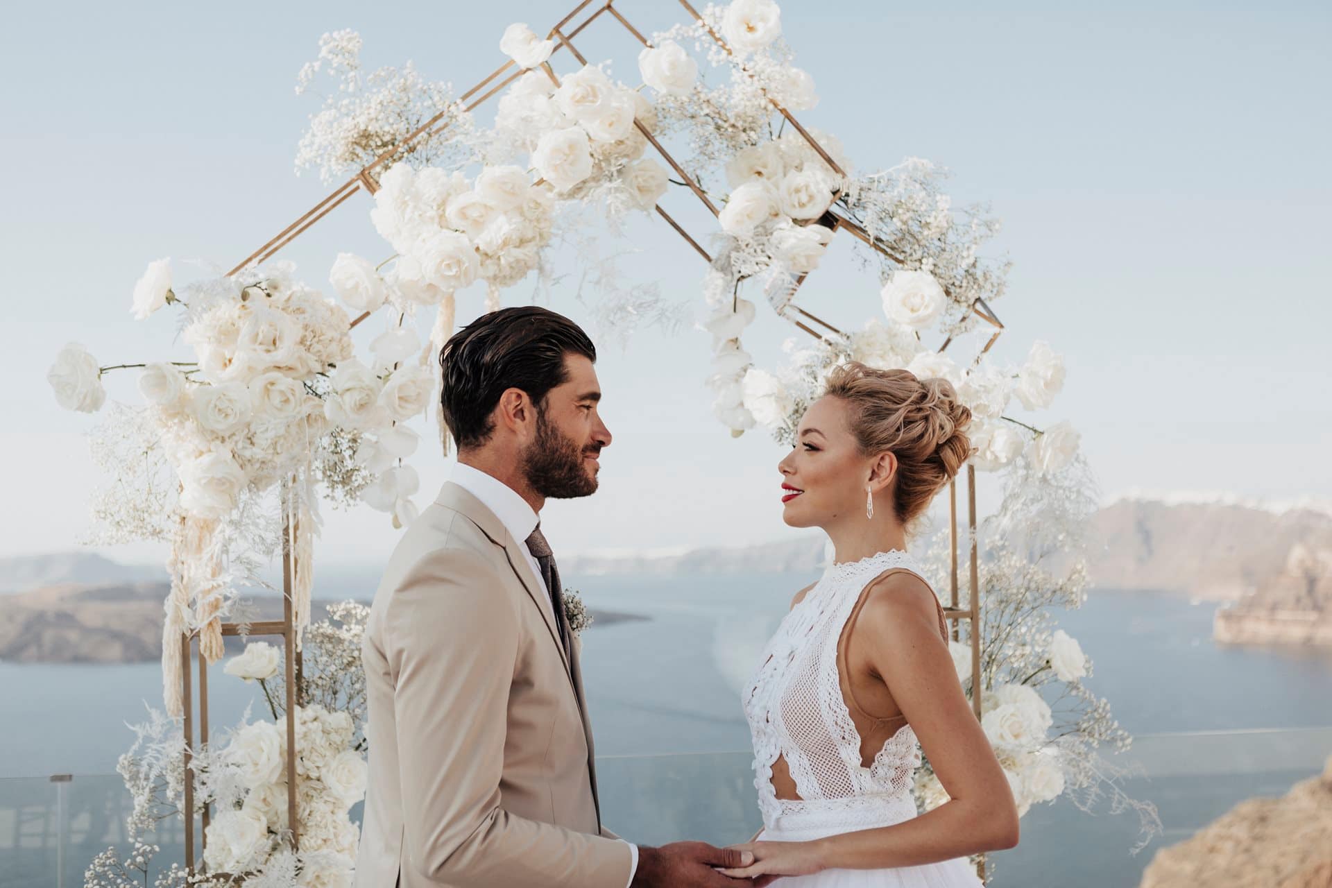 Editorial styled shoot in Santorini