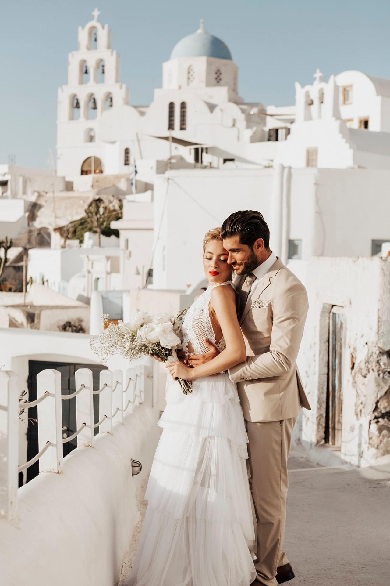 Editorial styled shoot in Santorini