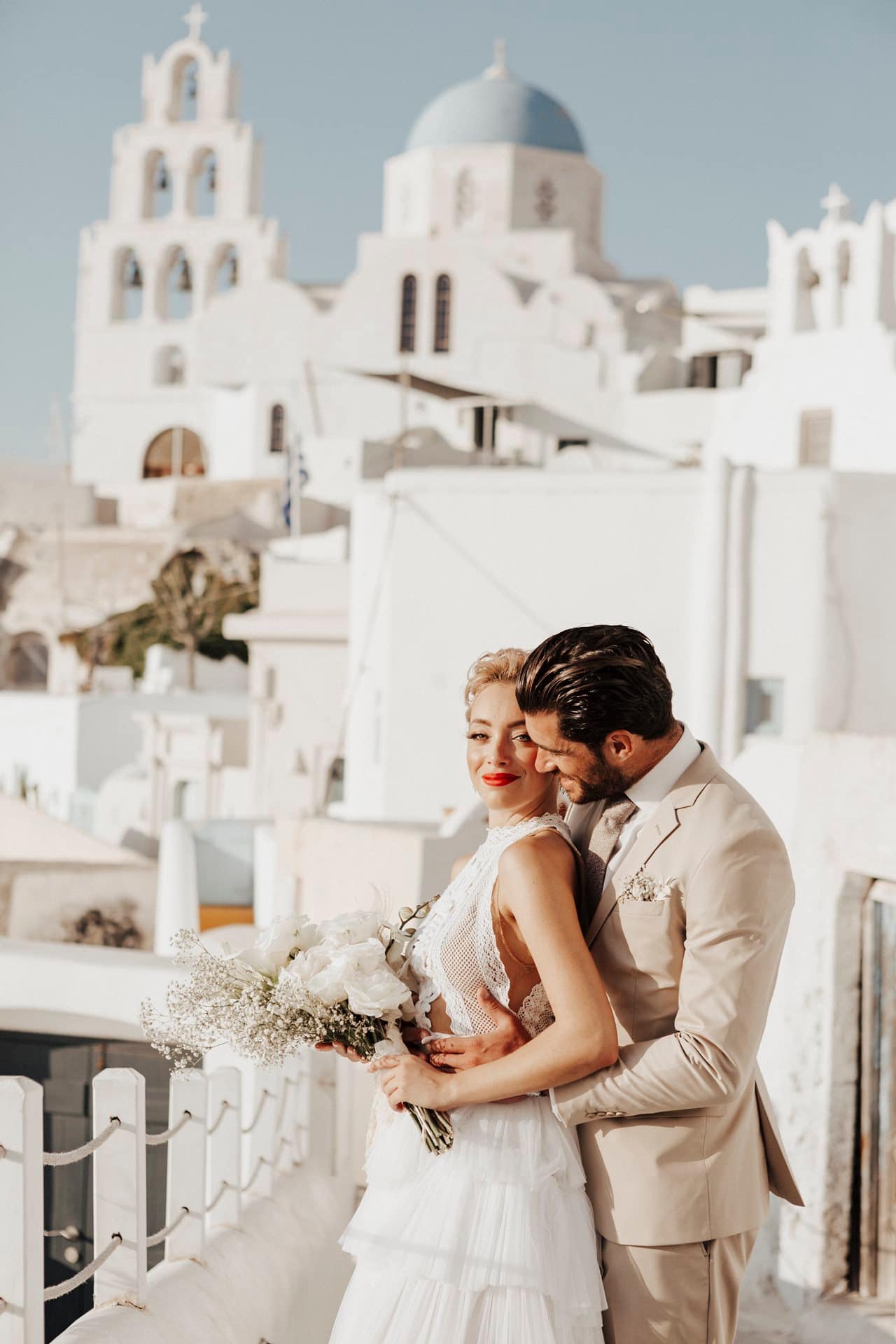Editorial styled shoot in Santorini