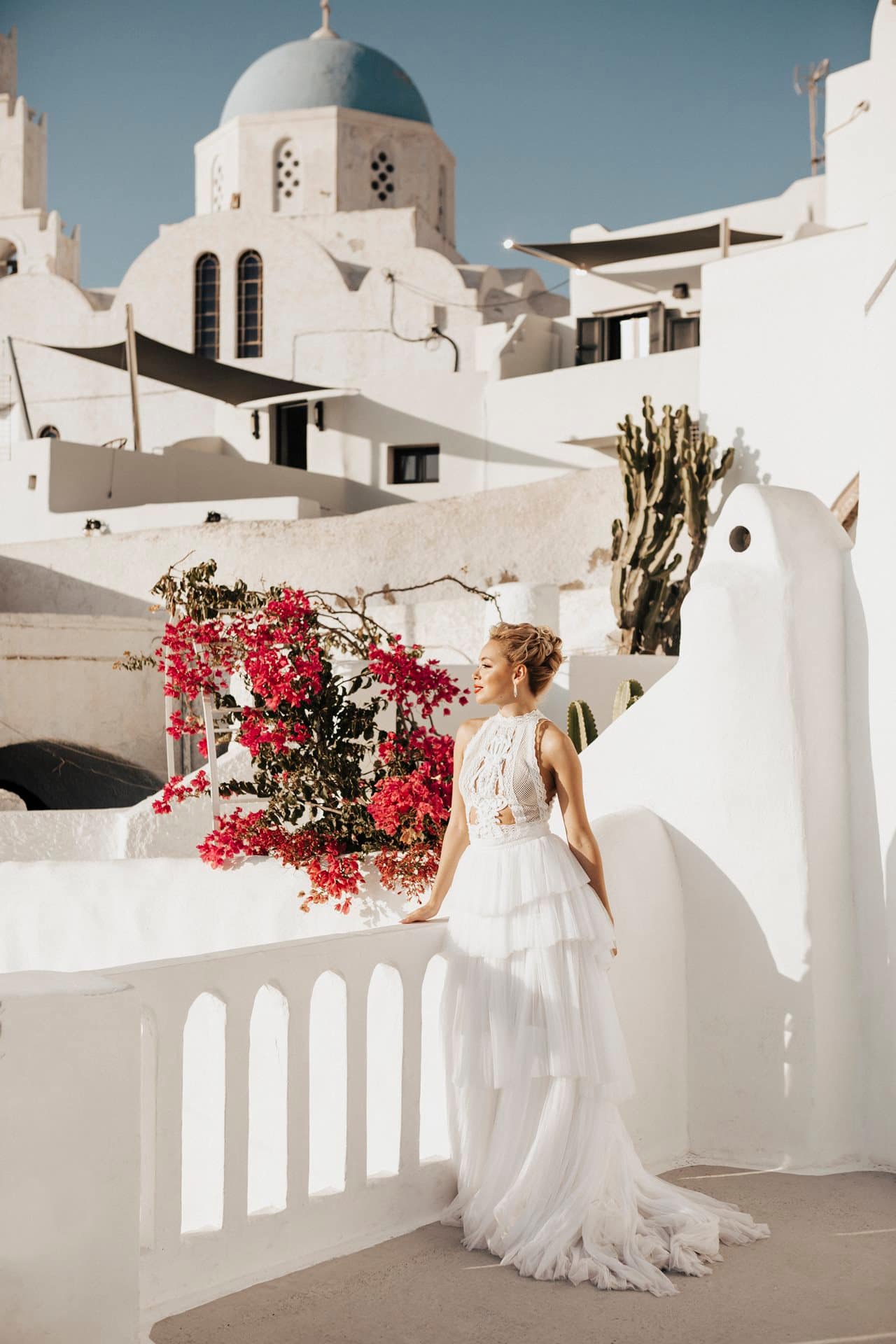 Editorial styled shoot in Santorini