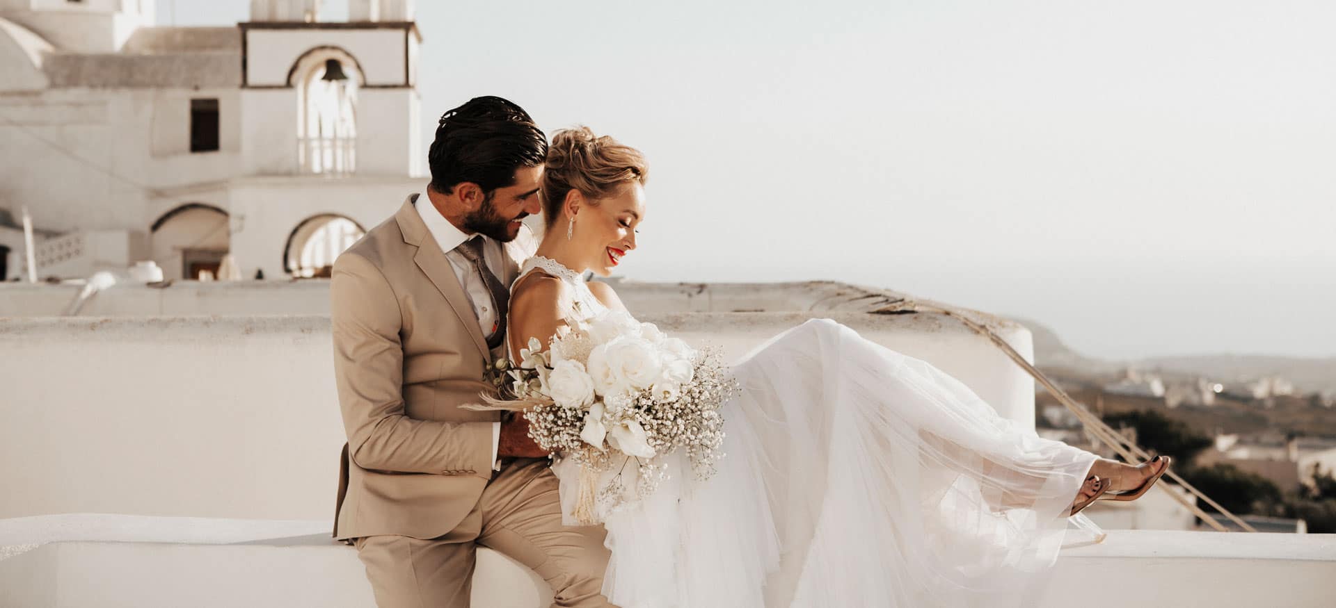 Editorial styled shoot in Santorini